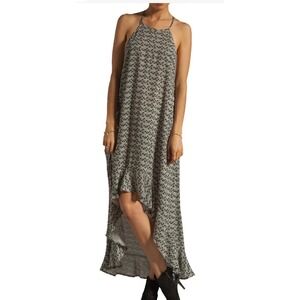 RVCA High Low Maxi Dress M NWT $58 Chiefdom Shale Print Racerback